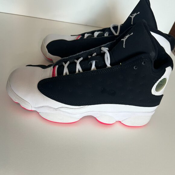 Nike Air Jordan 13 Retro Black/Hyper Pink - White Woman's size 8 - Picture 2 of 15